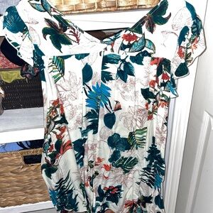 Floral Print CoverUp Dress